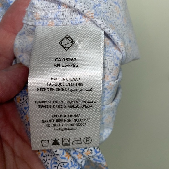 Point Zero Easy Iron floral button down - Picture 5 of 7